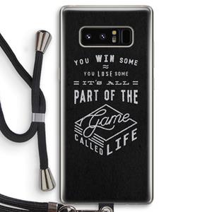 CaseCompany Life: Samsung Galaxy Note 8 Transparant Hoesje met koord