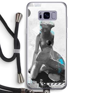 CaseCompany I will not feel a thing: Samsung Galaxy S8 Plus Transparant Hoesje met koord