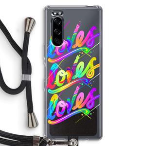 CaseCompany Loves: Sony Xperia 5 Transparant Hoesje met koord