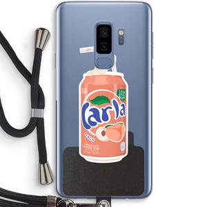 CaseCompany S(peach)less: Samsung Galaxy S9 Plus Transparant Hoesje met koord