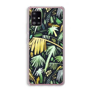 CaseCompany Tropical Palms Dark: Samsung Galaxy A51 5G Transparant Hoesje