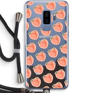 CaseCompany Just peachy: Samsung Galaxy S9 Plus Transparant Hoesje met koord