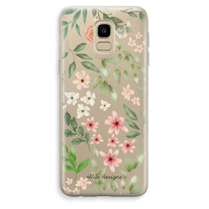 CaseCompany Botanical sweet flower heaven: Samsung Galaxy J6 (2018) Transparant Hoesje