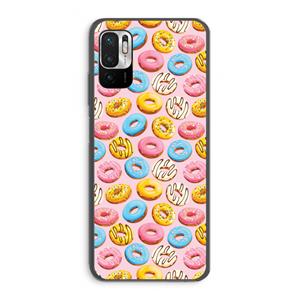 CaseCompany Pink donuts: Xiaomi Redmi Note 10 5G Transparant Hoesje