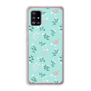 CaseCompany Small white flowers: Samsung Galaxy A51 5G Transparant Hoesje