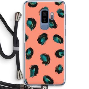 CaseCompany Pink Cheetah: Samsung Galaxy S9 Plus Transparant Hoesje met koord