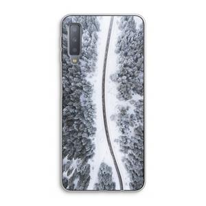 CaseCompany Snøfall: Samsung Galaxy A7 (2018) Transparant Hoesje