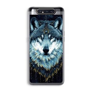 CaseCompany Darkness Wolf: Samsung Galaxy A80 Transparant Hoesje