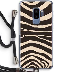 CaseCompany Arizona Zebra: Samsung Galaxy S9 Plus Transparant Hoesje met koord
