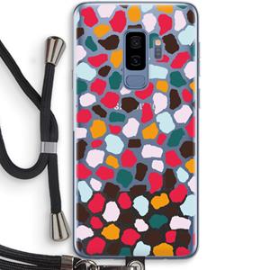CaseCompany Colored Giraffe: Samsung Galaxy S9 Plus Transparant Hoesje met koord