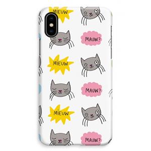 CaseCompany Meow: iPhone XS Max Volledig Geprint Hoesje