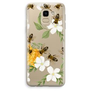 CaseCompany No flowers without bees: Samsung Galaxy J6 (2018) Transparant Hoesje