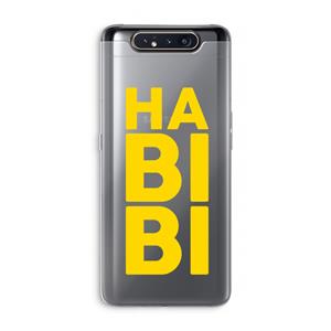 CaseCompany Habibi Blue: Samsung Galaxy A80 Transparant Hoesje