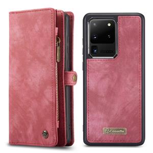 Caseme vintage 2 in 1 portemonnee hoes - Samsung Galaxy S20 Ultra - Rood