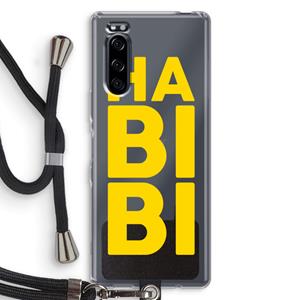 CaseCompany Habibi Blue: Sony Xperia 5 Transparant Hoesje met koord