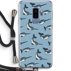 CaseCompany Narwhal: Samsung Galaxy S9 Plus Transparant Hoesje met koord
