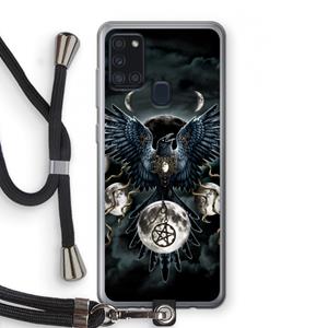 CaseCompany Sinister Wings: Samsung Galaxy A21s Transparant Hoesje met koord