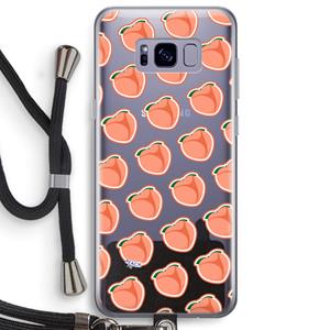 CaseCompany Just peachy: Samsung Galaxy S8 Plus Transparant Hoesje met koord