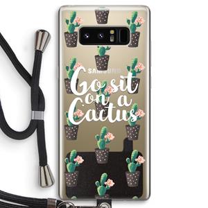 CaseCompany Cactus quote: Samsung Galaxy Note 8 Transparant Hoesje met koord