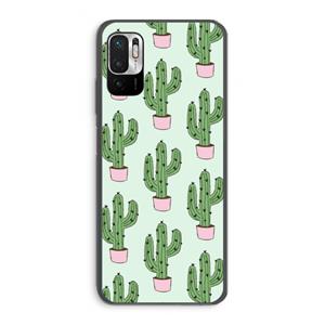 CaseCompany Cactus Lover: Xiaomi Redmi Note 10 5G Transparant Hoesje