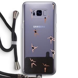 CaseCompany Dancing #1: Samsung Galaxy S8 Plus Transparant Hoesje met koord