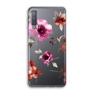 CaseCompany Geschilderde bloemen: Samsung Galaxy A7 (2018) Transparant Hoesje