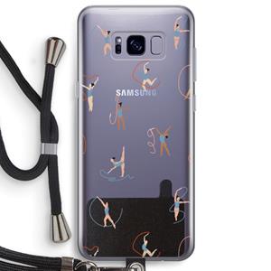 CaseCompany Dancing #3: Samsung Galaxy S8 Plus Transparant Hoesje met koord