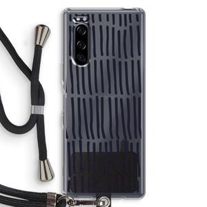 CaseCompany Moroccan stripes: Sony Xperia 5 Transparant Hoesje met koord