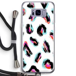CaseCompany Cheetah color: Samsung Galaxy S8 Plus Transparant Hoesje met koord