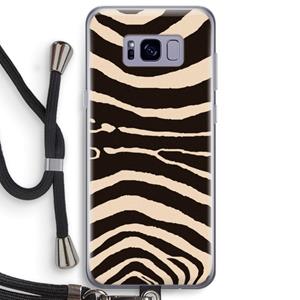 CaseCompany Arizona Zebra: Samsung Galaxy S8 Plus Transparant Hoesje met koord