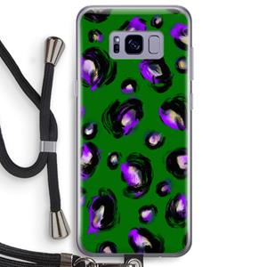 CaseCompany Green Cheetah: Samsung Galaxy S8 Plus Transparant Hoesje met koord