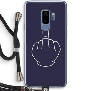 CaseCompany F**k U: Samsung Galaxy S9 Plus Transparant Hoesje met koord