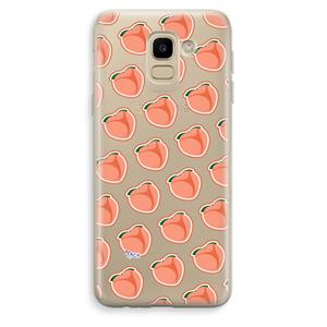 CaseCompany Just peachy: Samsung Galaxy J6 (2018) Transparant Hoesje