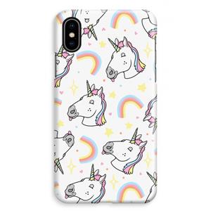CaseCompany Rainbow Unicorn: iPhone XS Max Volledig Geprint Hoesje
