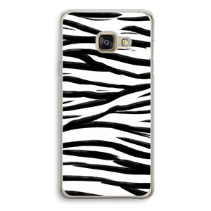 CaseCompany Zebra pattern: Samsung Galaxy A3 (2016) Transparant Hoesje