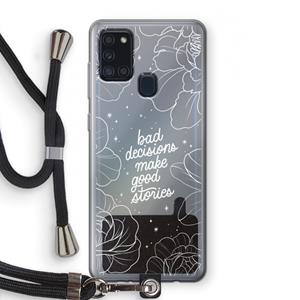 CaseCompany Good stories: Samsung Galaxy A21s Transparant Hoesje met koord