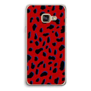 CaseCompany Red Leopard: Samsung Galaxy A3 (2016) Transparant Hoesje