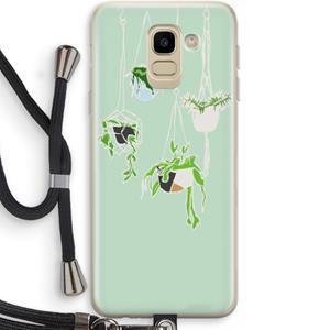 CaseCompany Hang In There: Samsung Galaxy J6 (2018) Transparant Hoesje met koord