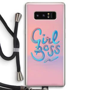 CaseCompany Girl boss: Samsung Galaxy Note 8 Transparant Hoesje met koord