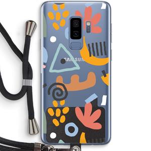 CaseCompany Abstract: Samsung Galaxy S9 Plus Transparant Hoesje met koord