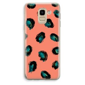 CaseCompany Pink Cheetah: Samsung Galaxy J6 (2018) Transparant Hoesje