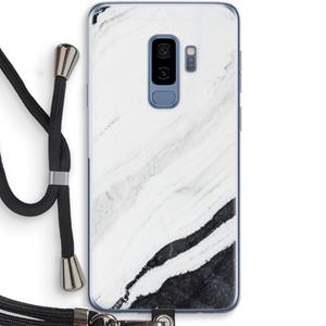 CaseCompany Elegante marmer: Samsung Galaxy S9 Plus Transparant Hoesje met koord