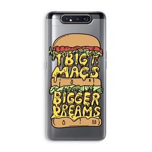 CaseCompany Big Macs Bigger Dreams: Samsung Galaxy A80 Transparant Hoesje