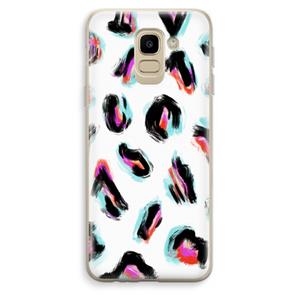 CaseCompany Cheetah color: Samsung Galaxy J6 (2018) Transparant Hoesje