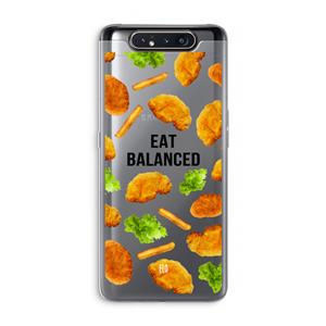 CaseCompany Eat Balanced: Samsung Galaxy A80 Transparant Hoesje