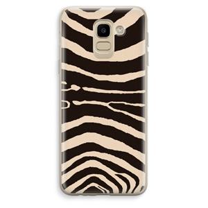 CaseCompany Arizona Zebra: Samsung Galaxy J6 (2018) Transparant Hoesje