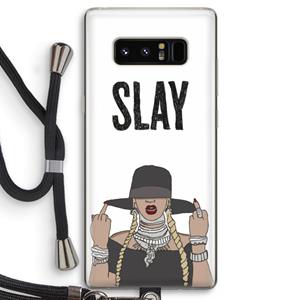 CaseCompany Slay All Day: Samsung Galaxy Note 8 Transparant Hoesje met koord