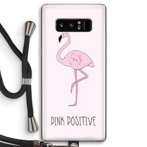 CaseCompany Pink positive: Samsung Galaxy Note 8 Transparant Hoesje met koord
