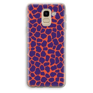 CaseCompany Purple Giraffe: Samsung Galaxy J6 (2018) Transparant Hoesje