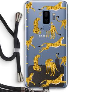CaseCompany Luipaard: Samsung Galaxy S9 Plus Transparant Hoesje met koord